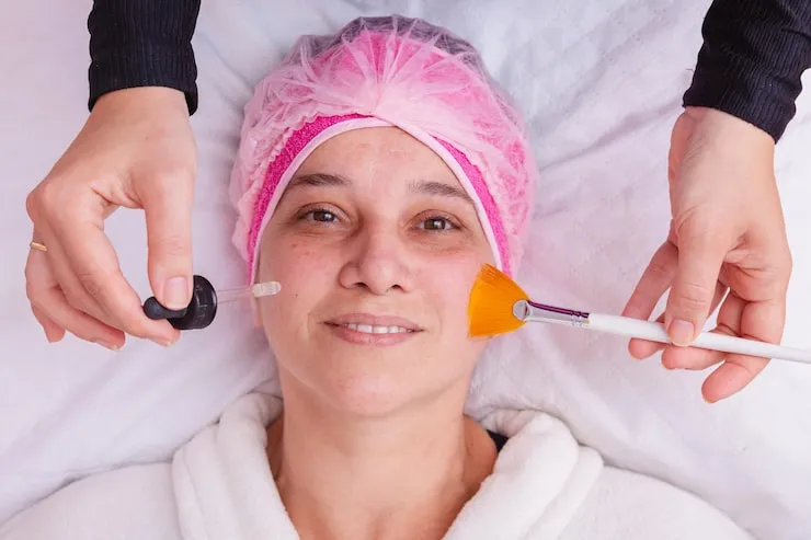 Facial treatments Southern River client receiving skin treatment